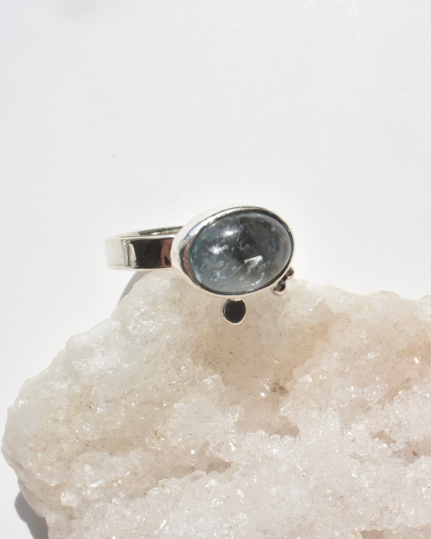 Silver〈One-OF-A Kind〉Moss Aquamarine