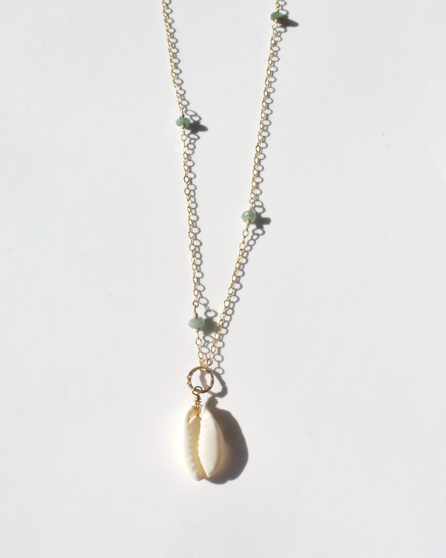 14KGF〈Station Necklace〉Emerald