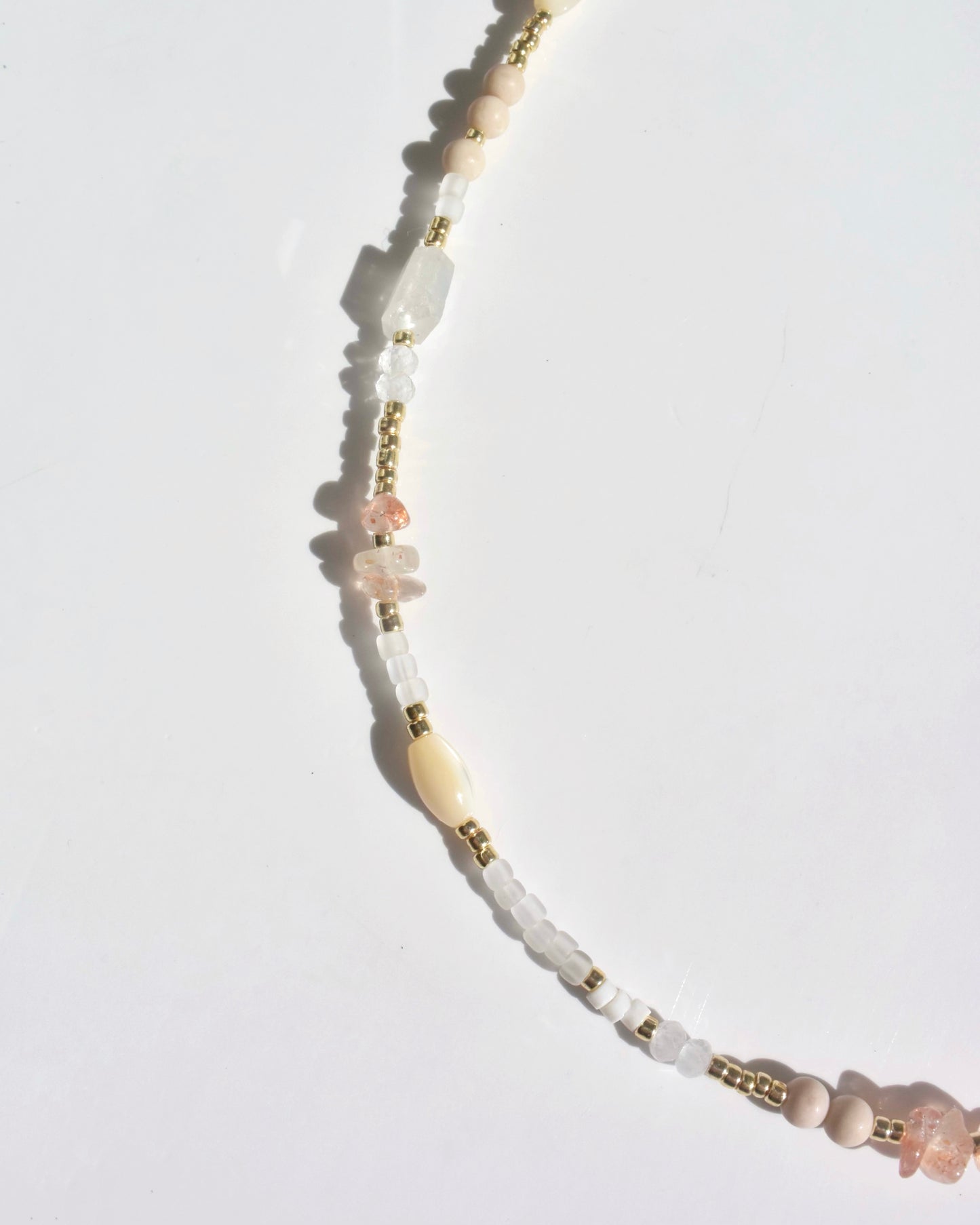 14KGF〈Earthing beads Necklace〉Sunstone