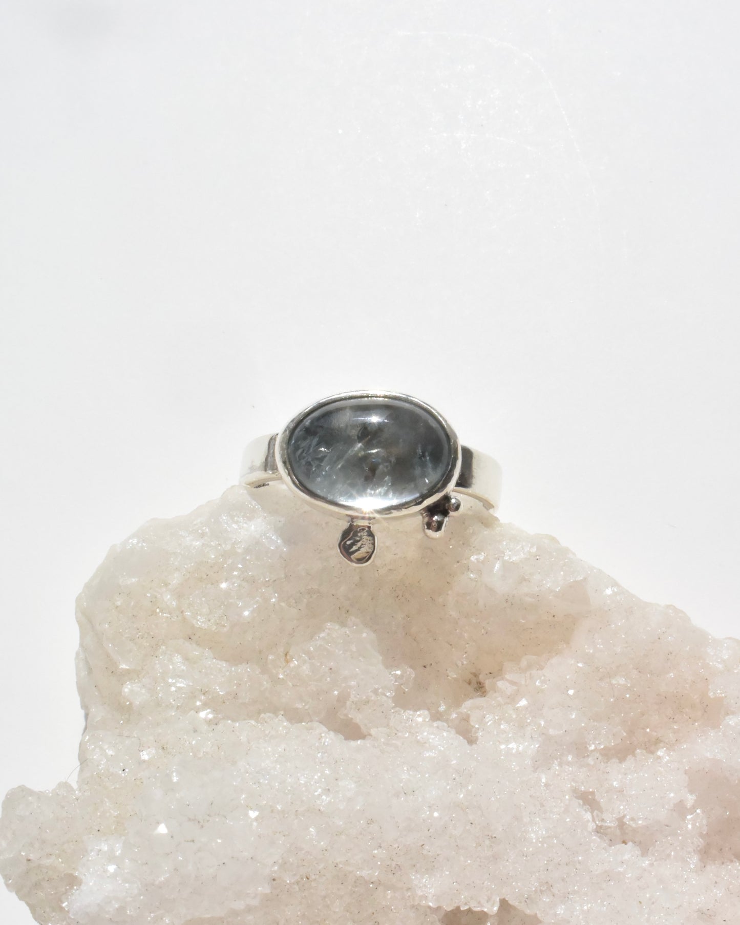 Silver〈One-OF-A Kind〉Moss Aquamarine