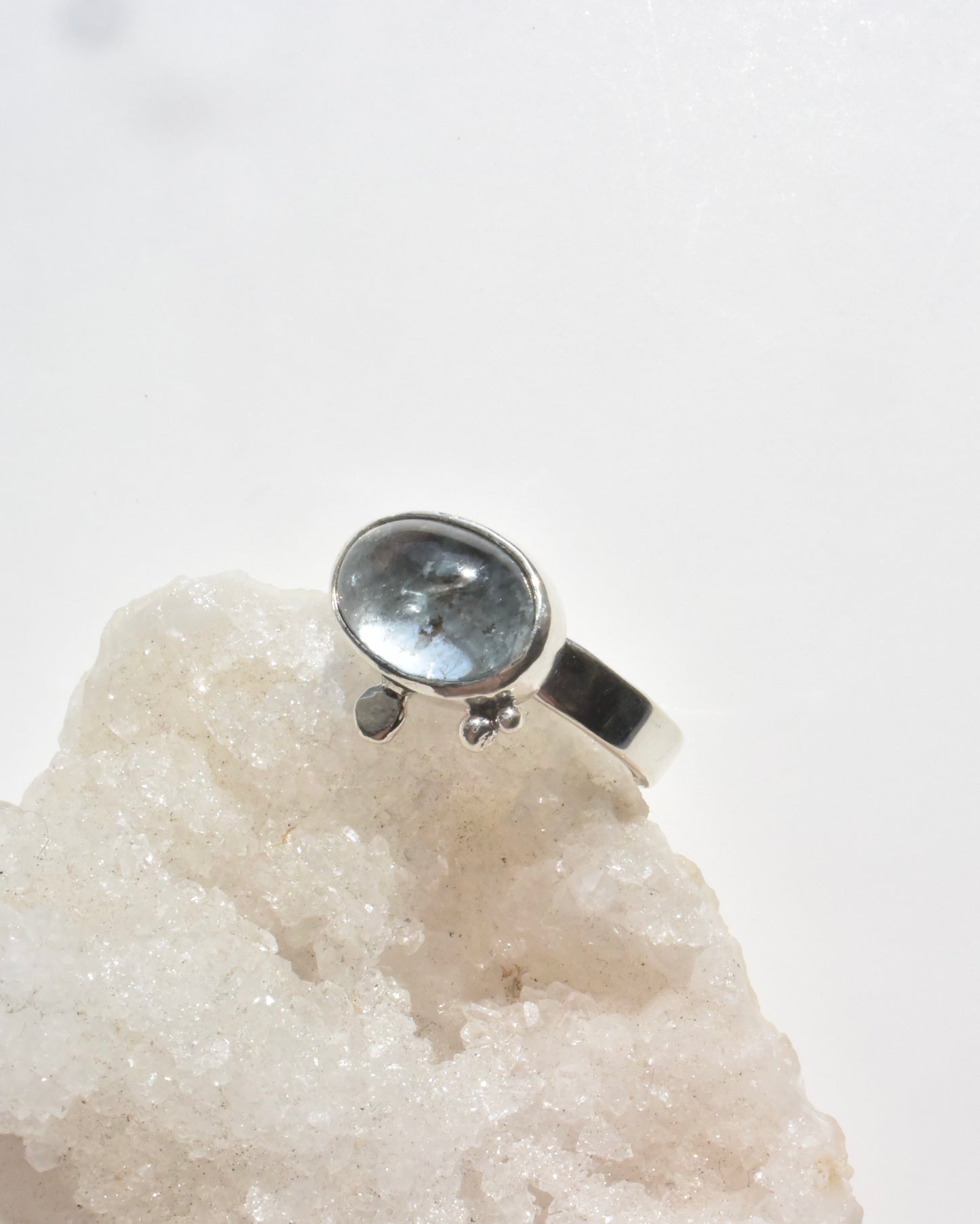 Silver〈One-OF-A Kind〉Moss Aquamarine