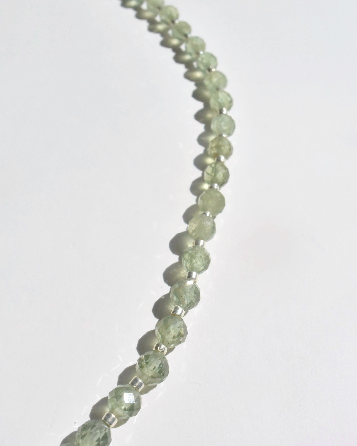 14KGF〈Earthing beads Necklace〉 Green apatite