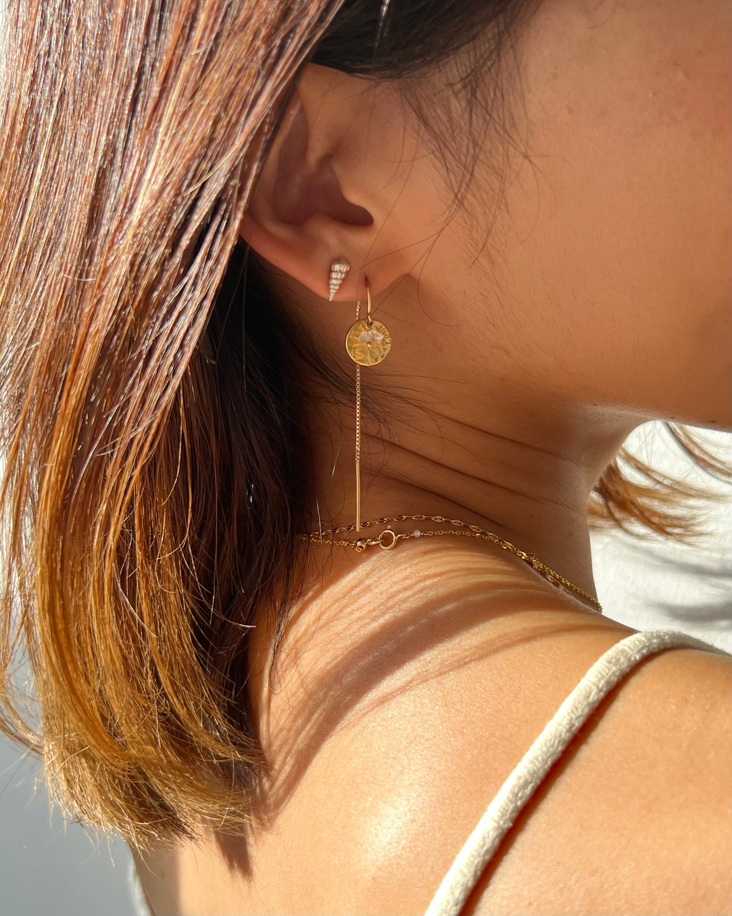 〈Flower lei coin〉Earrings-ANUHEA-