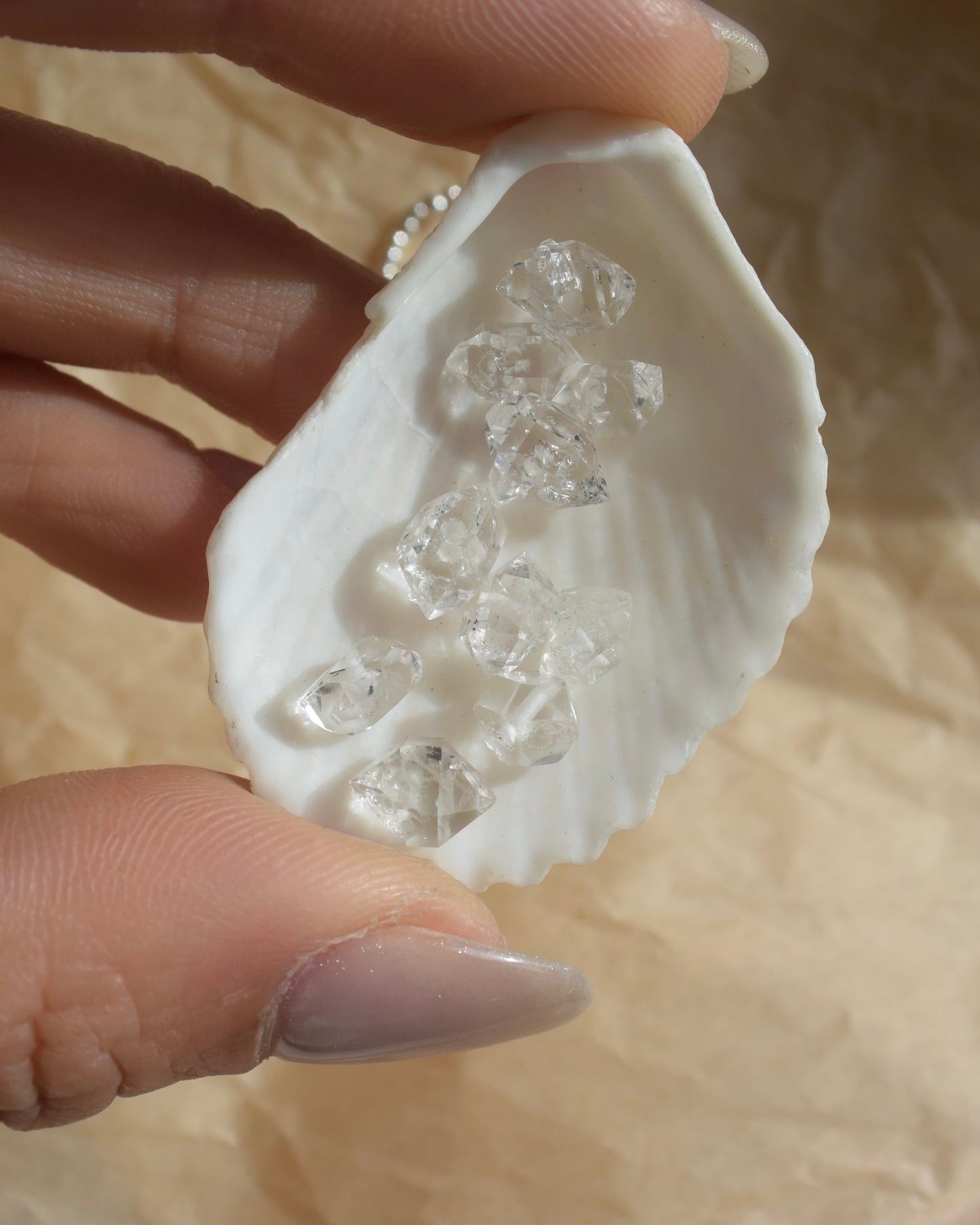 14KGF&Silver〈Herkimer diamond〉Ring