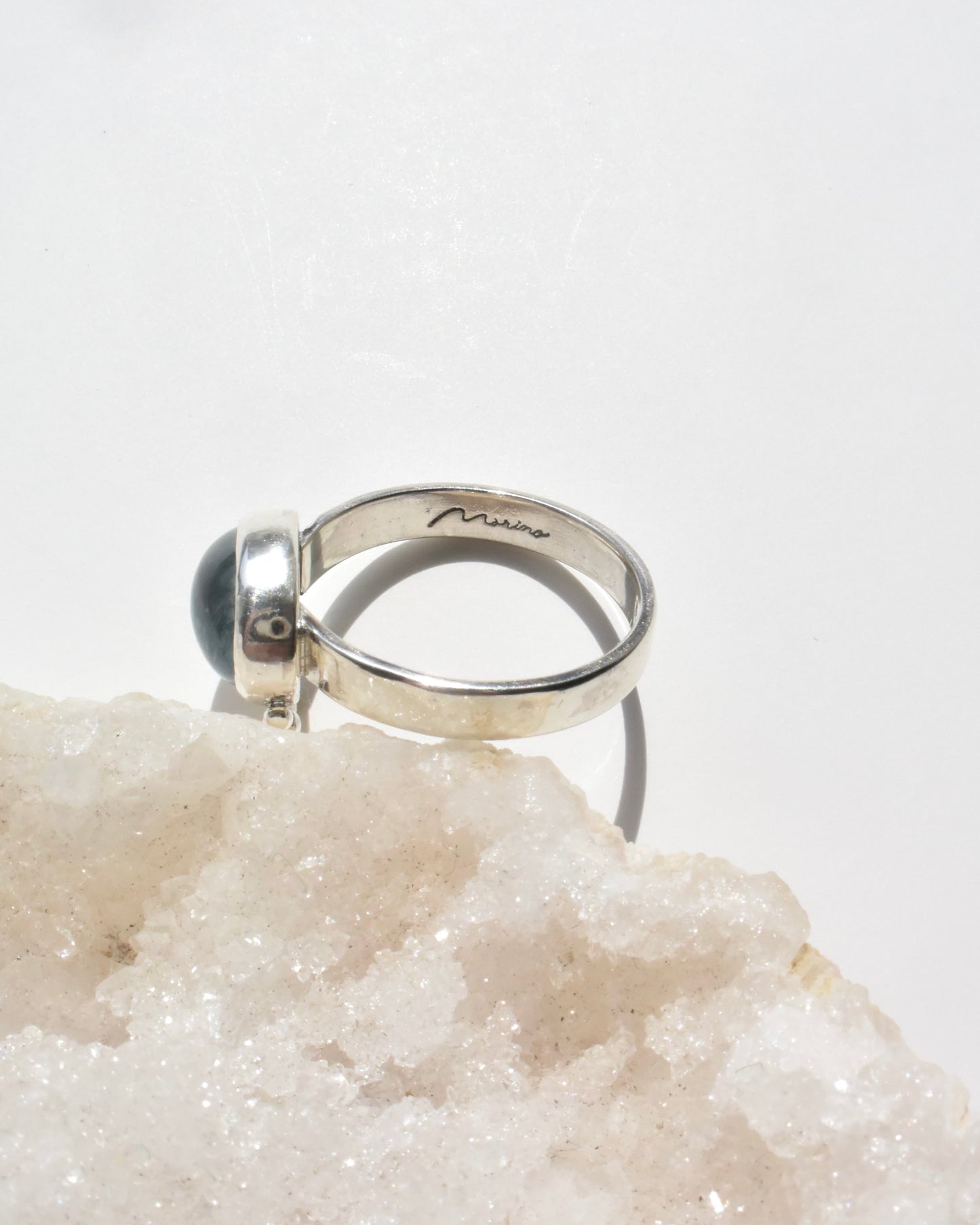 Silver〈One-OF-A Kind〉Moss Aquamarine