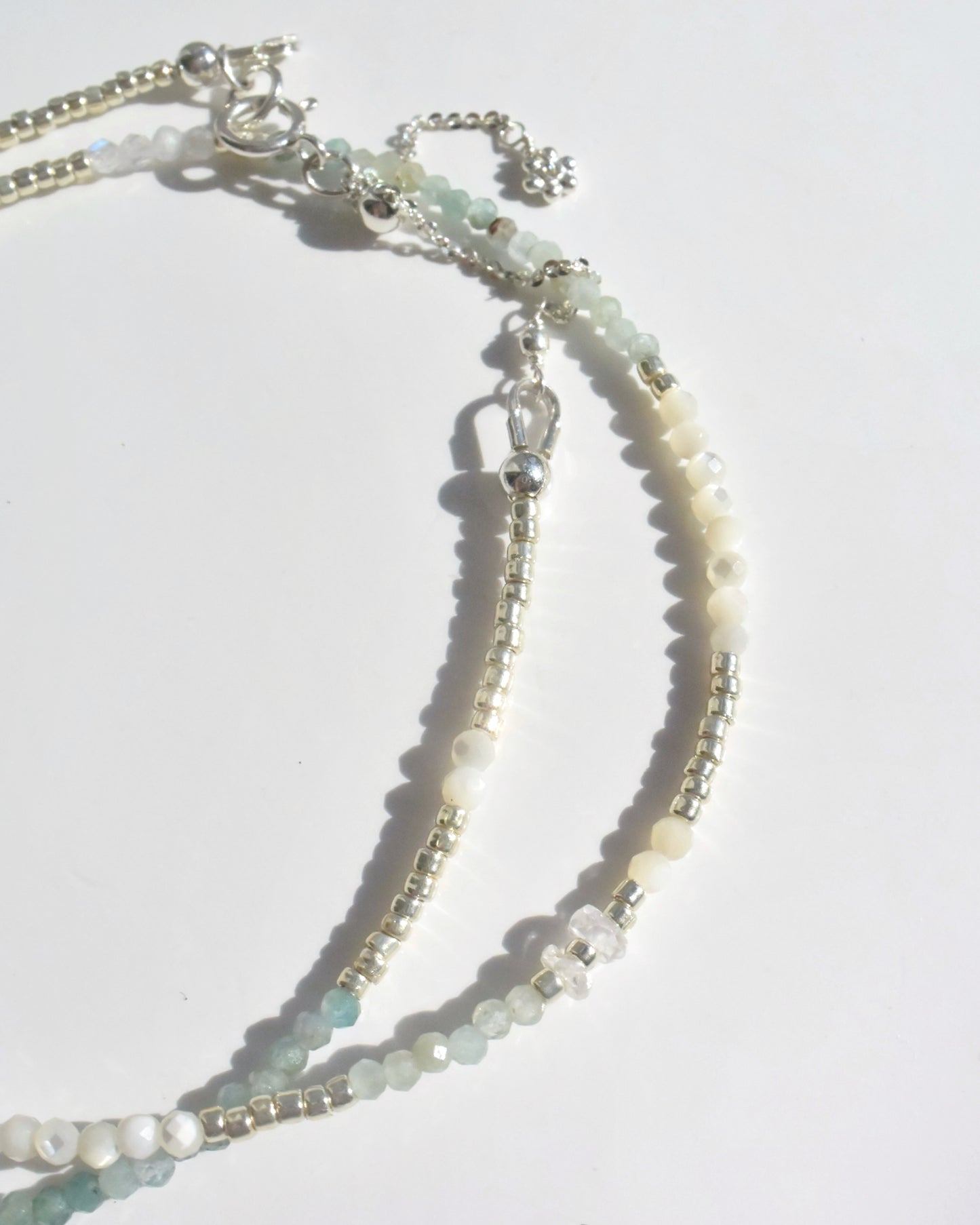 Silver〈Earthing beads Necklace〉GrandidierIte