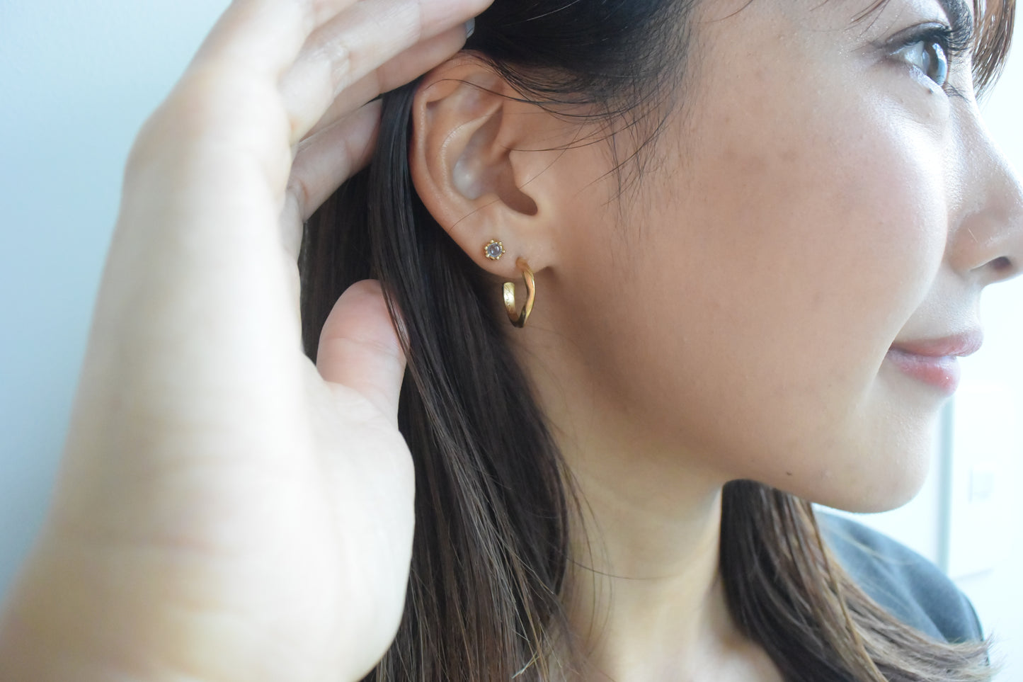 〈OPEN WATER〉Gold-Earrings-