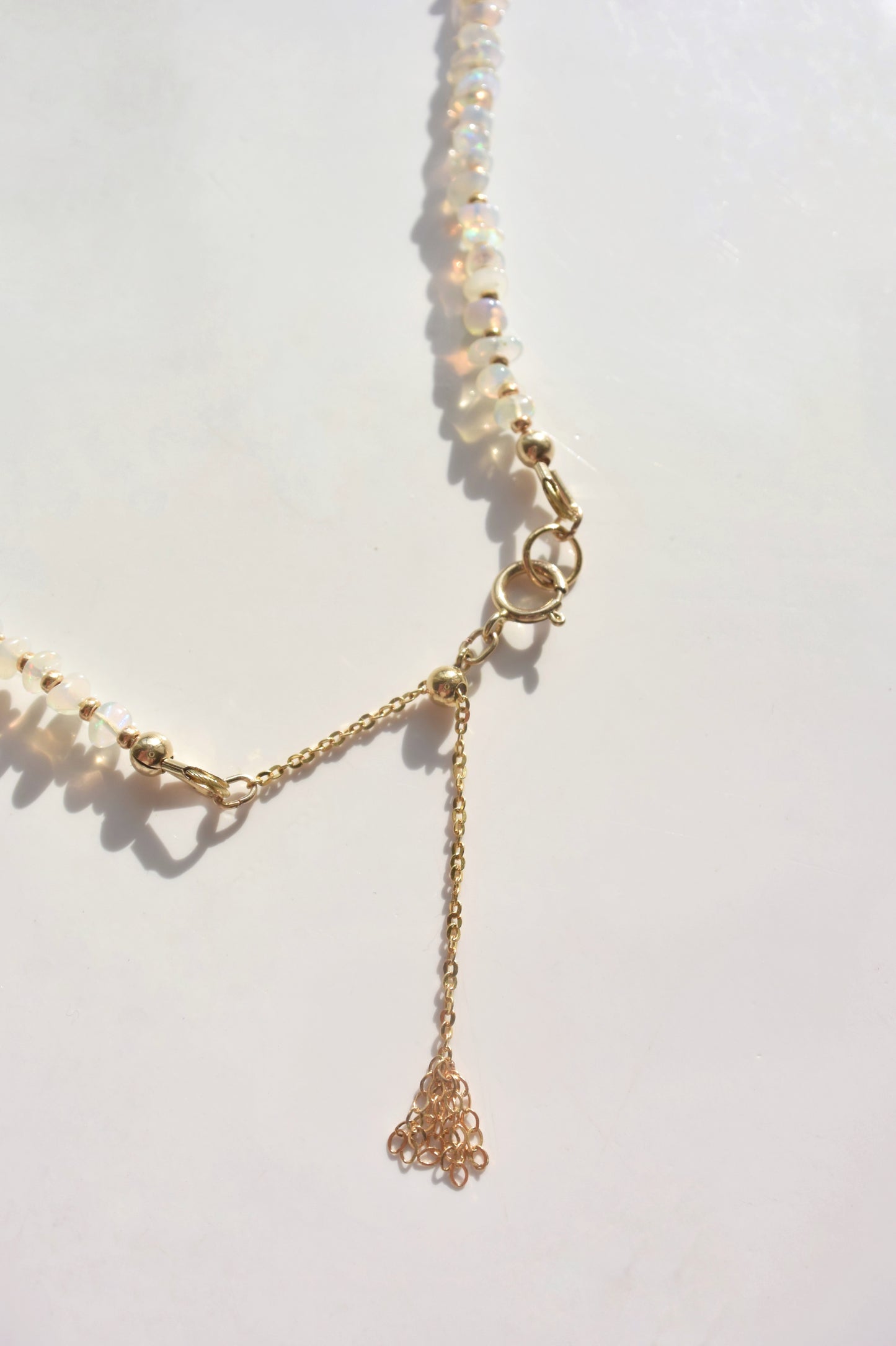 14KGF〈Earthing beads necklace〉Opal