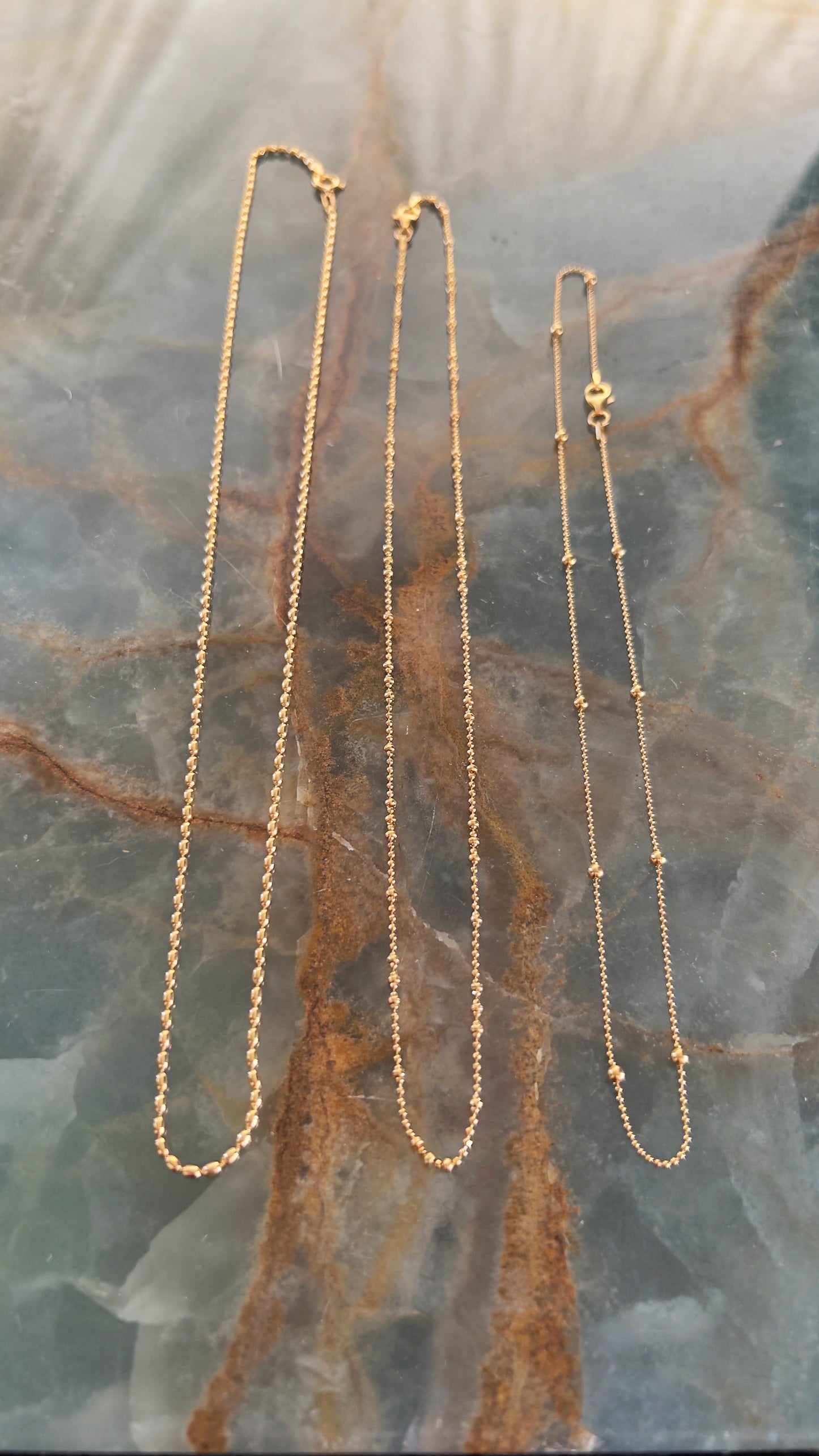 K18pt〈Oval ball〉Necklace