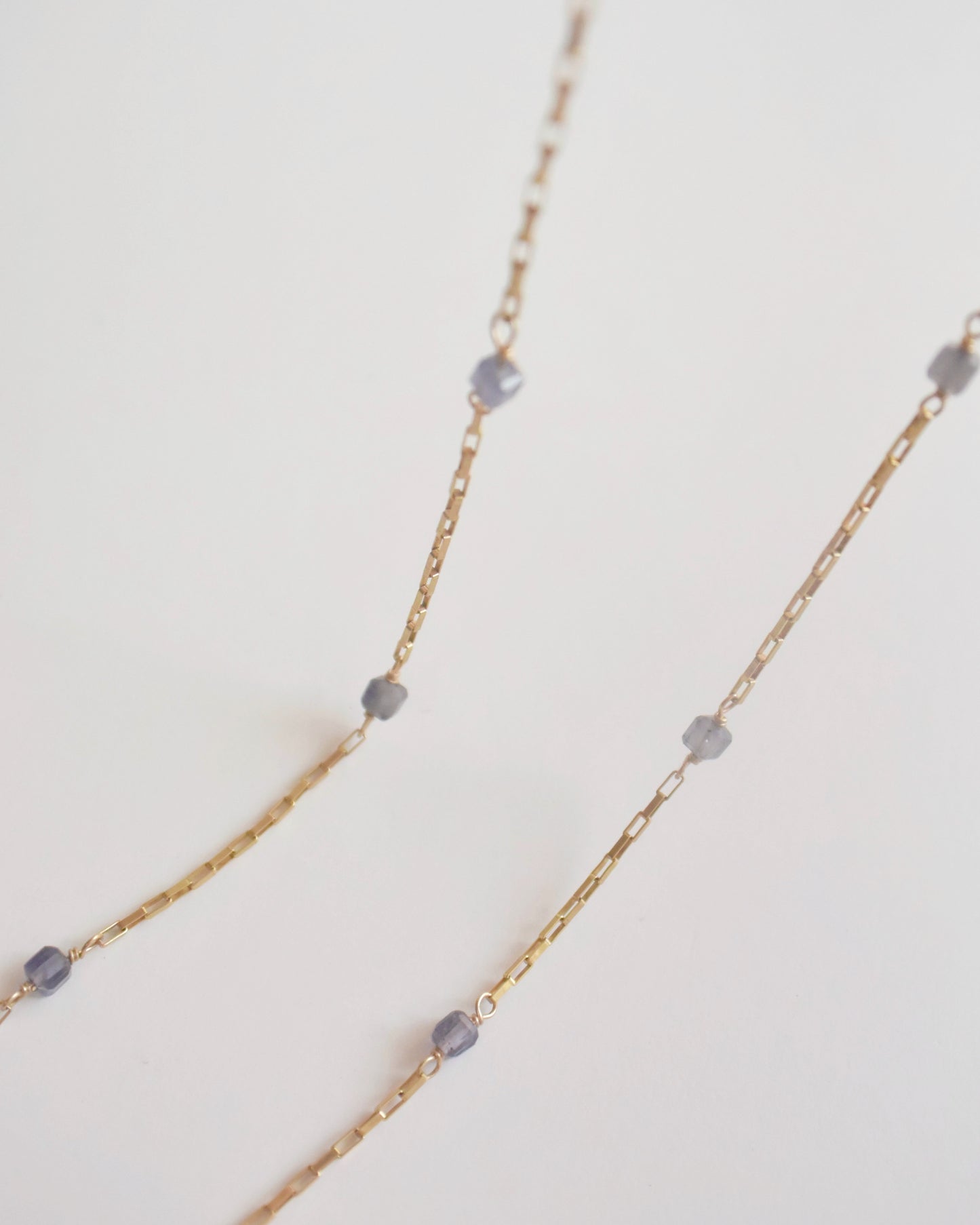 14KGF〈Station Necklace〉Iolite