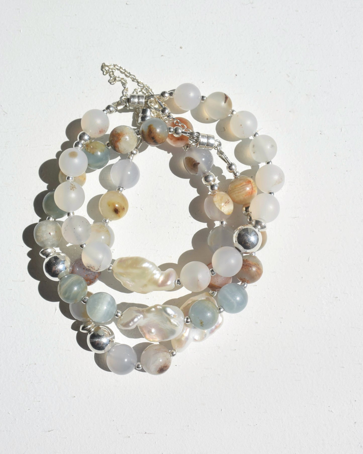14KGF〈Rounda-Bracelet-〉White topaz