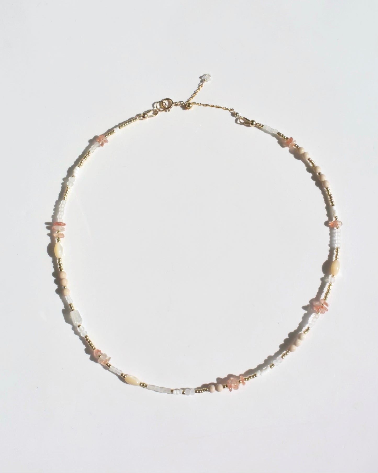 14KGF〈Earthing beads Necklace〉Sunstone