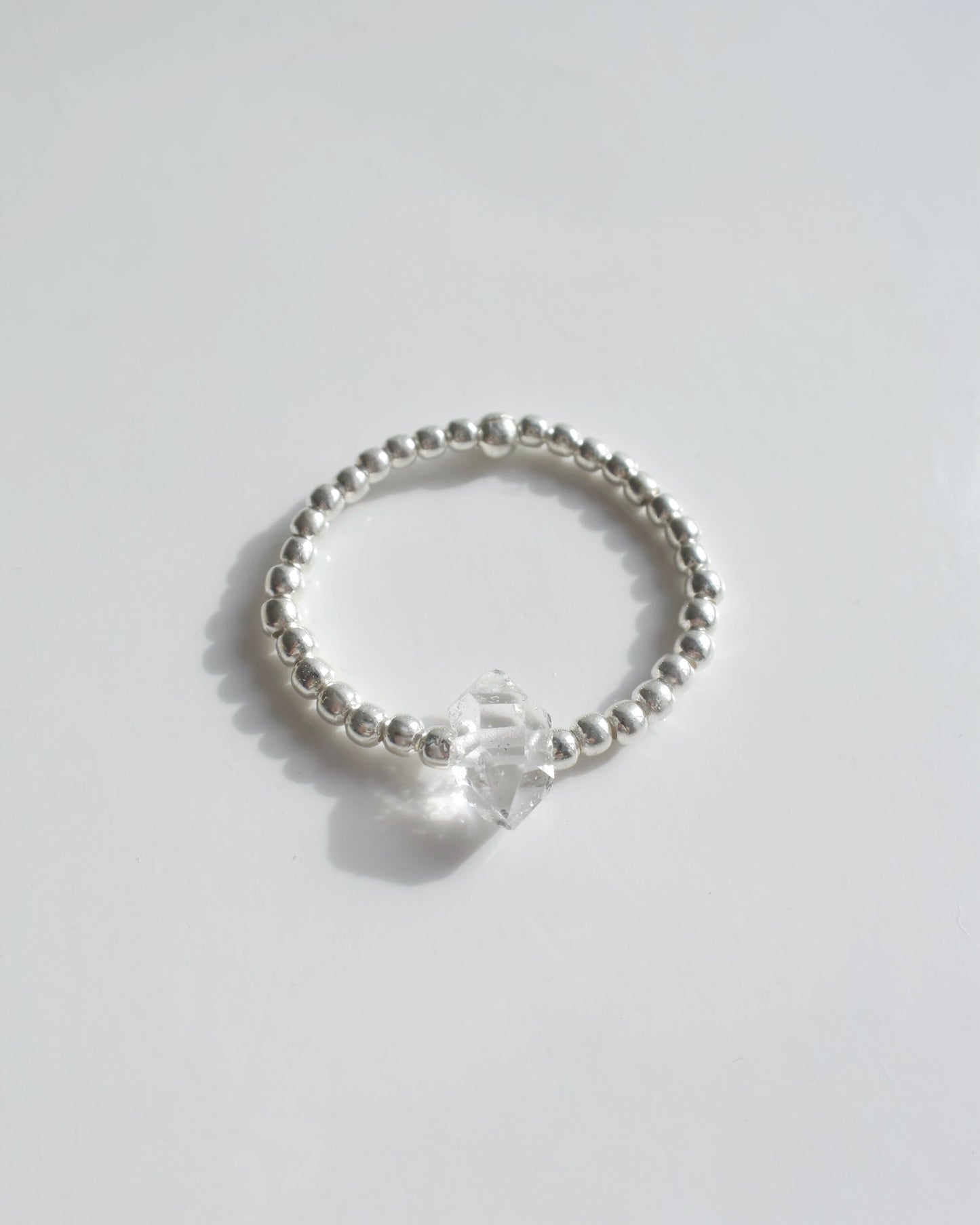 14KGF&Silver〈Herkimer diamond〉Ring