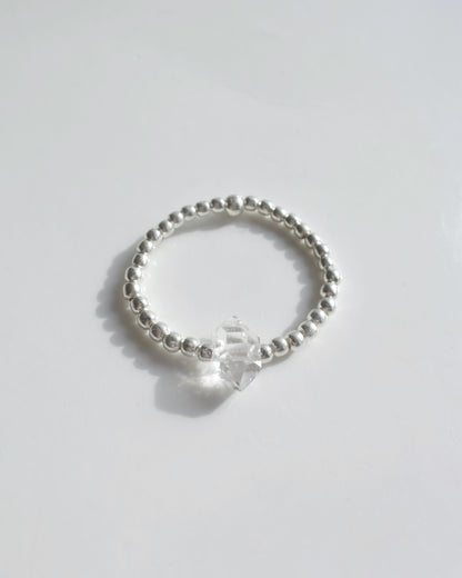 14KGF&Silver〈Herkimer diamond〉Ring