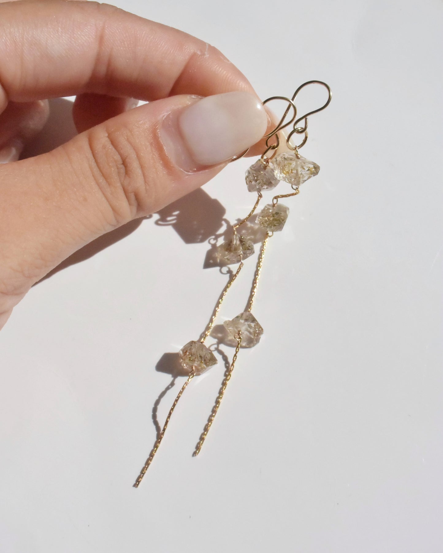 14KGF〈Oil in quartz〉Earrings