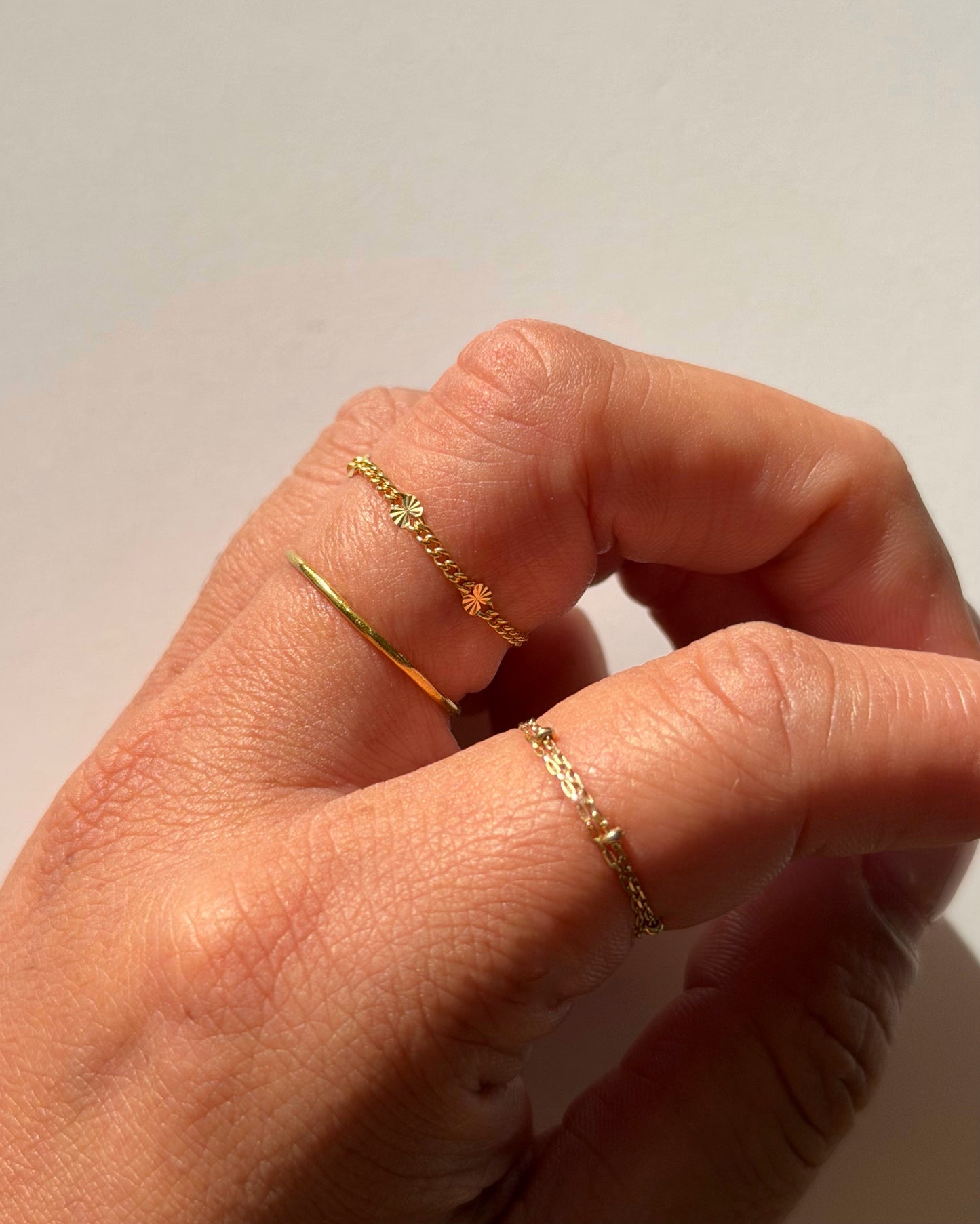 ［送料込み］14KGF〈Chain ring〉Lā