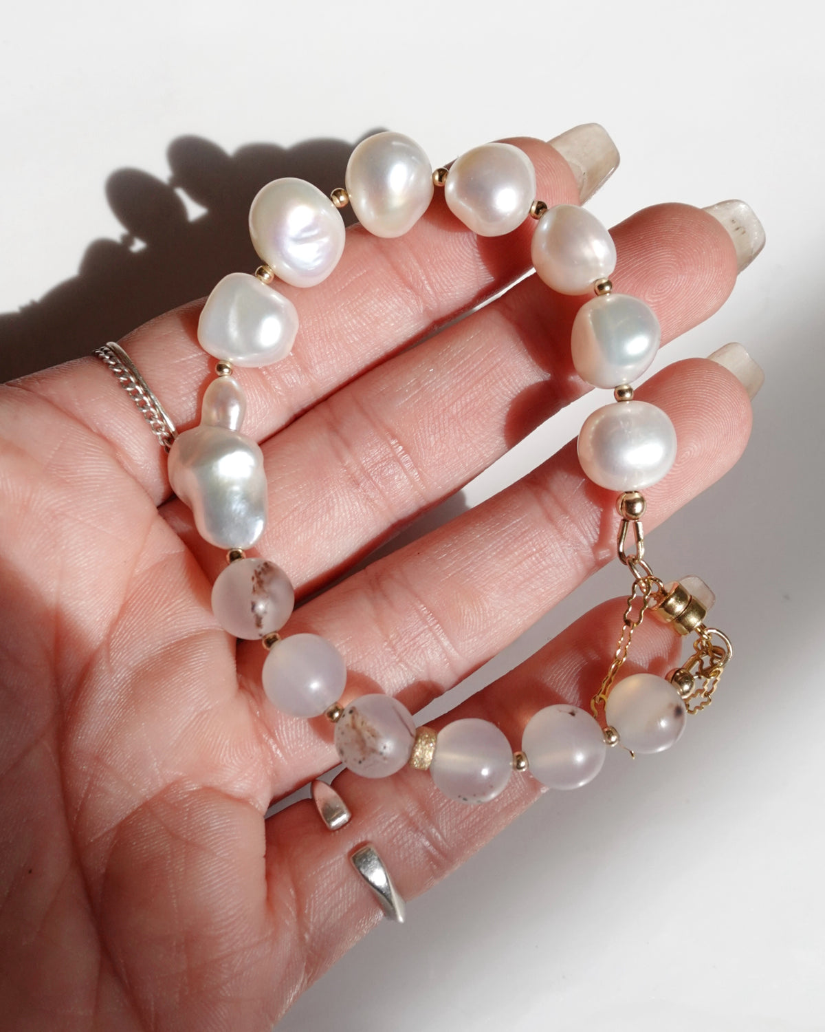 14KGF〈Magnet Bracelet〉Fresh water pearl
