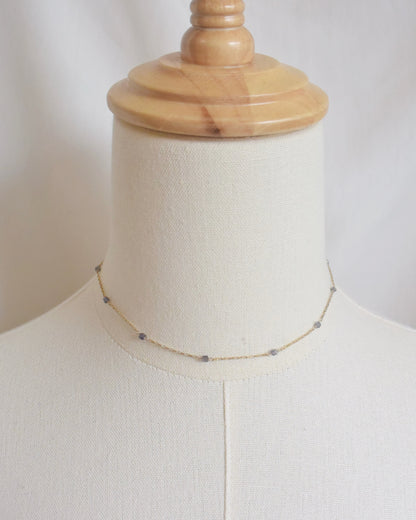 14KGF〈Station Necklace〉Iolite