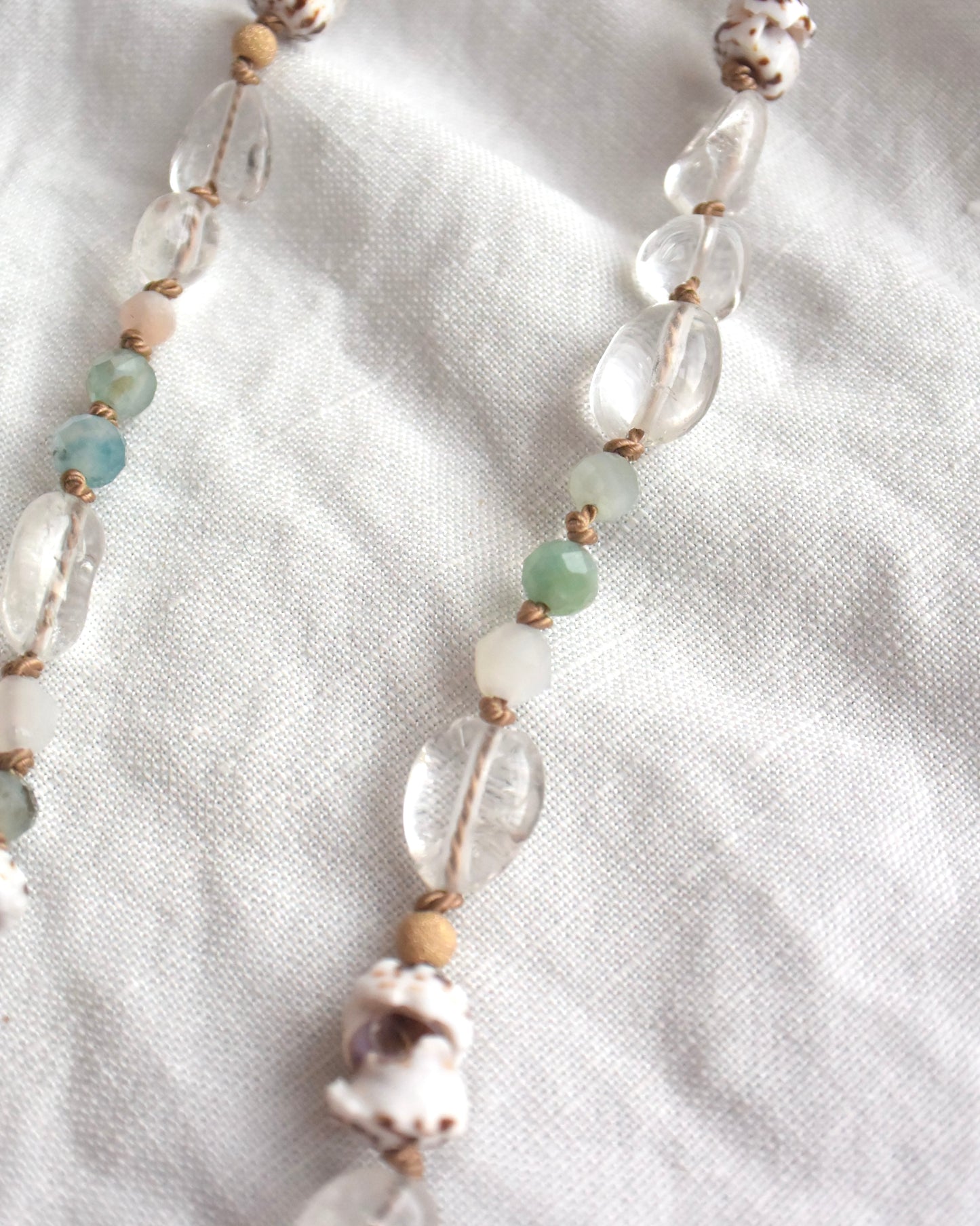 14KGF〈Silk cord necklace〉Quartz