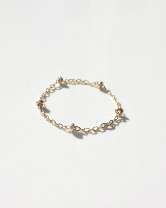 K10&K18〈Skin jewels-Chain ring-〉Golden Seed