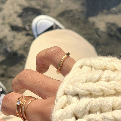 〈OPEN WATER〉Gold-Pinky ring-