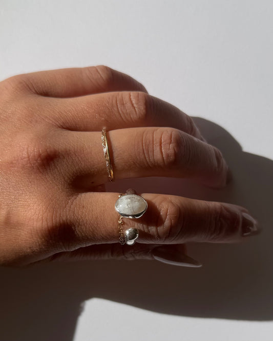 Silver Ring -Hyalite Opal-