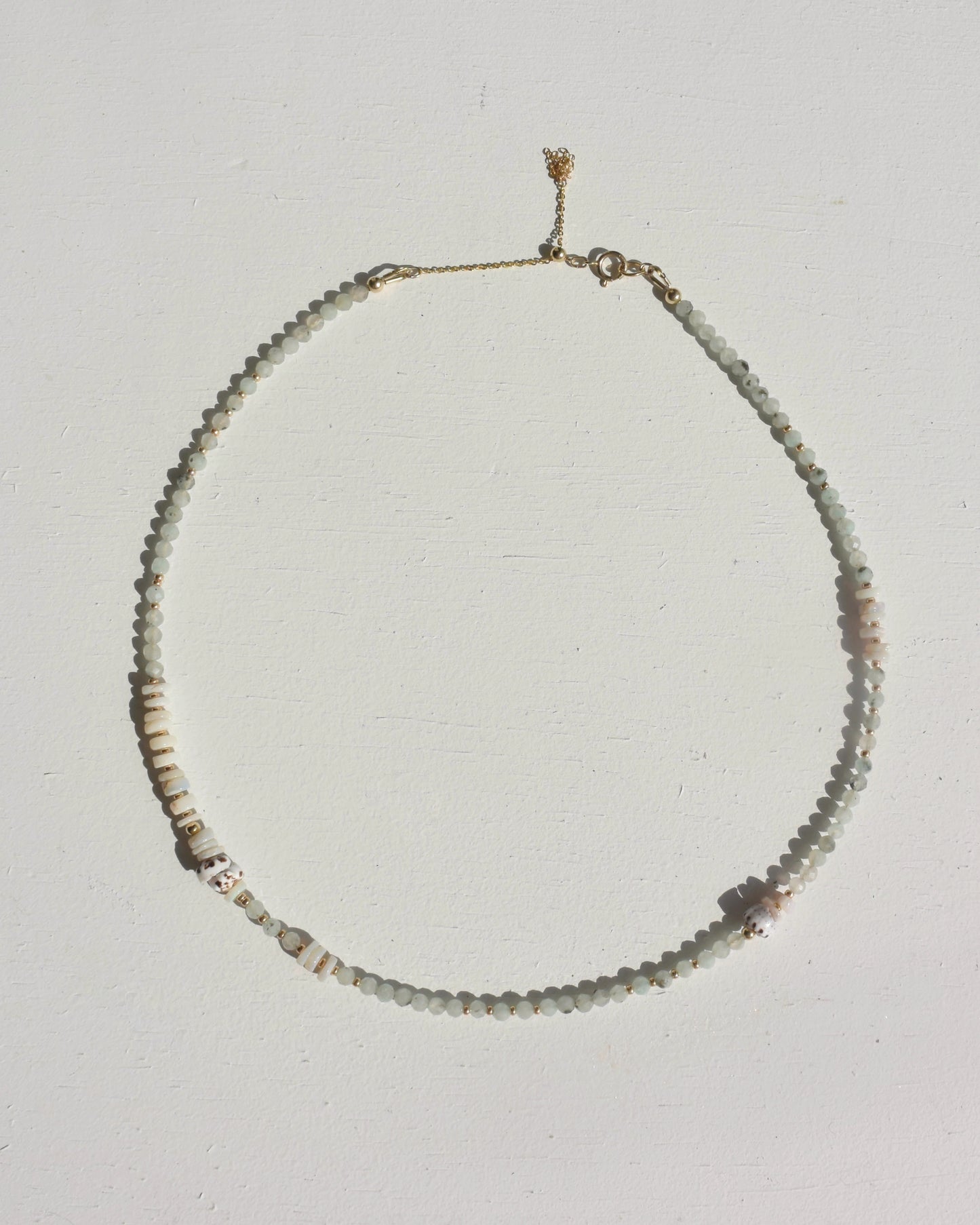 14KGF〈Earthing beads necklace〉Jasper&Opal