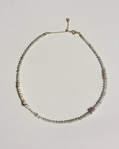 14KGF〈Earthing beads necklace〉Jasper&Opal