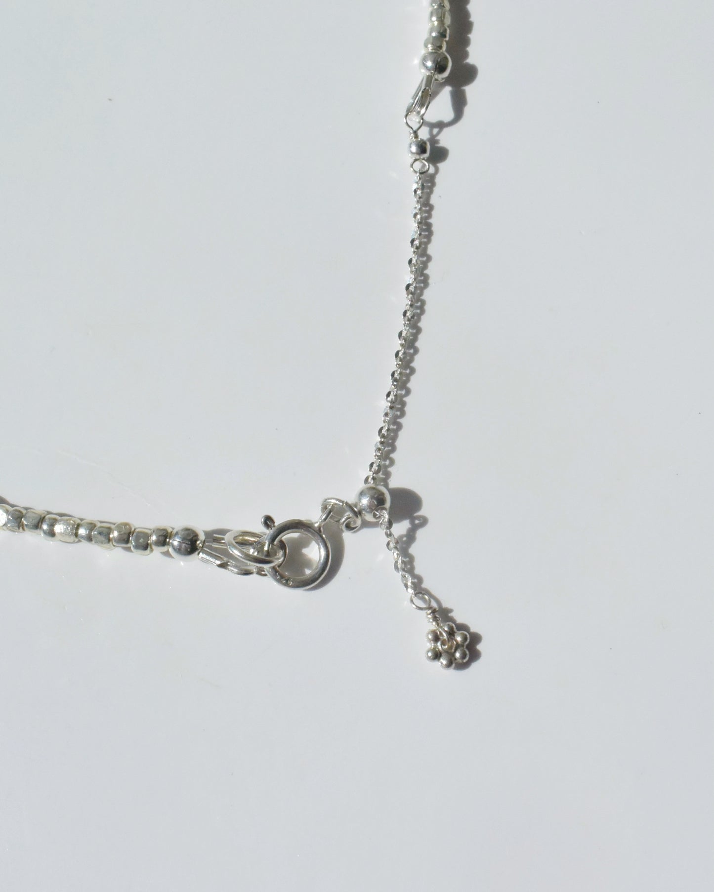 Silver〈Earthing beads Necklace〉Dalmatian jasper