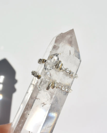Silver〈Herkimer diamond〉Ring