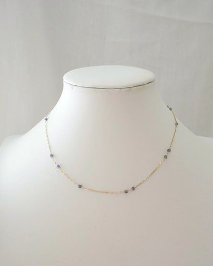 14KGF〈Station necklace〉Iolite