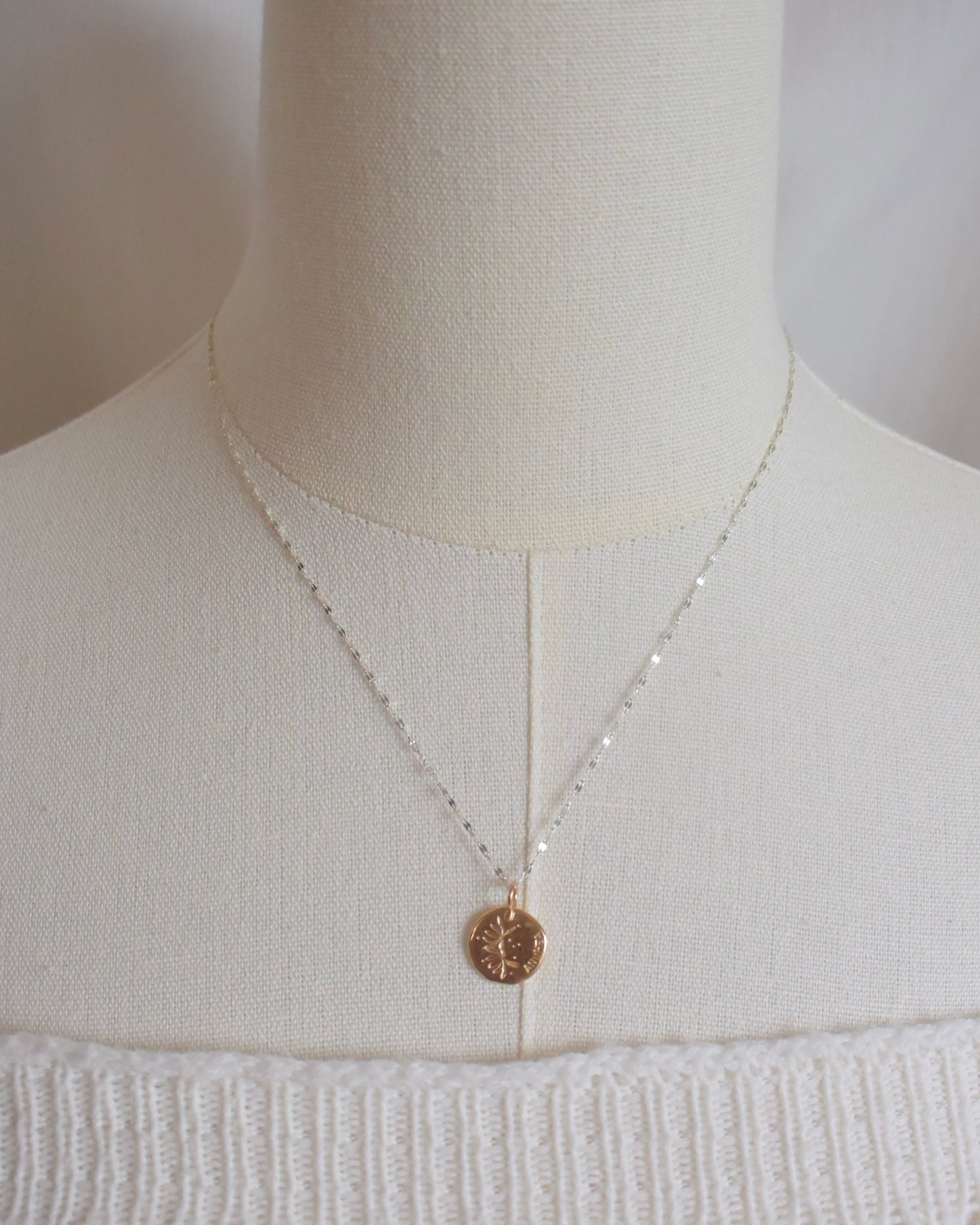 ［即納］Silver〈Flower lei coin necklace〉