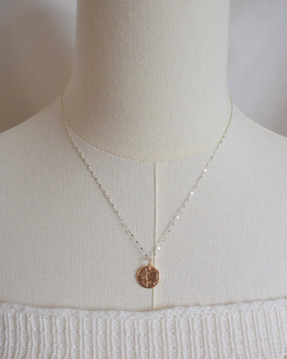 ［即納］Silver〈Flower lei coin necklace〉