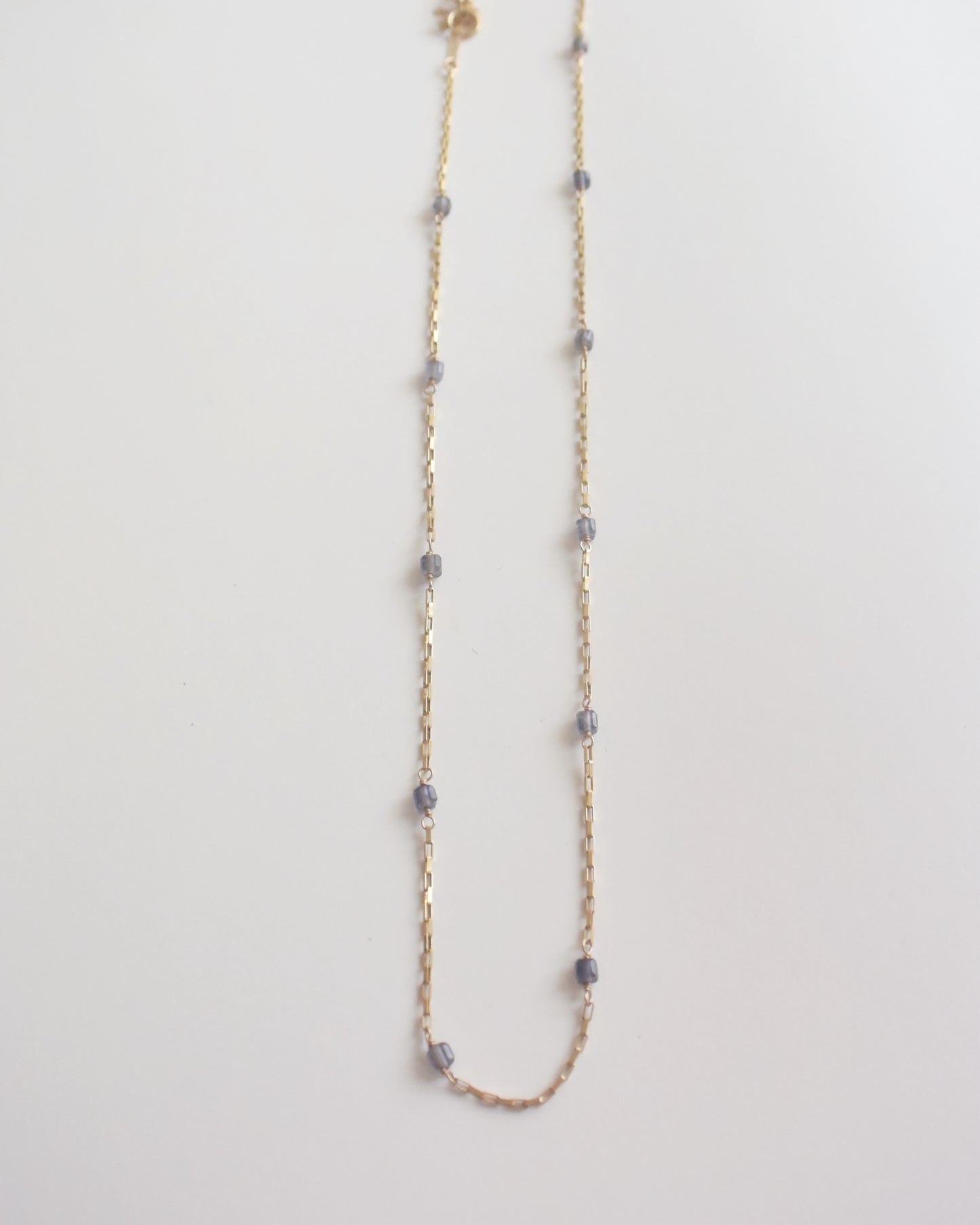 14KGF〈Station Necklace〉Iolite