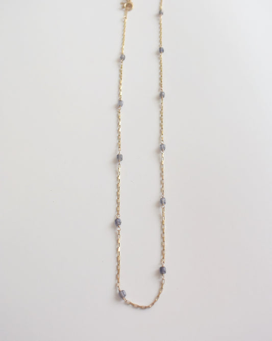 14KGF〈Station Necklace〉Iolite