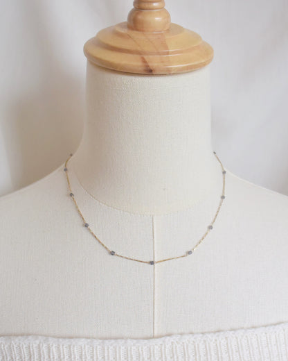 14KGF〈Station Necklace〉Iolite