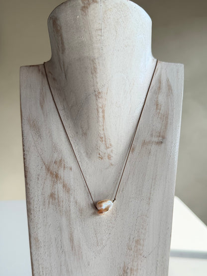 Cord〈Floating Pearl-Necklace-〉Fresh water pearl