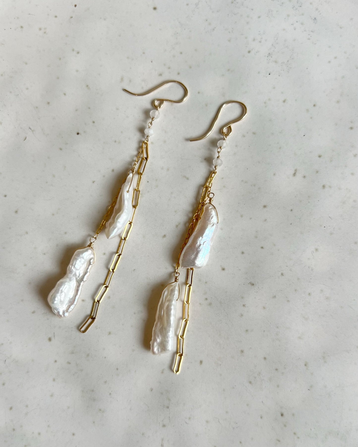 14KGF〈Fresh water pearl〉Earrings