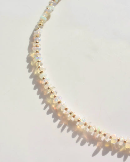 14KGF〈Earthing beads necklace〉Opal