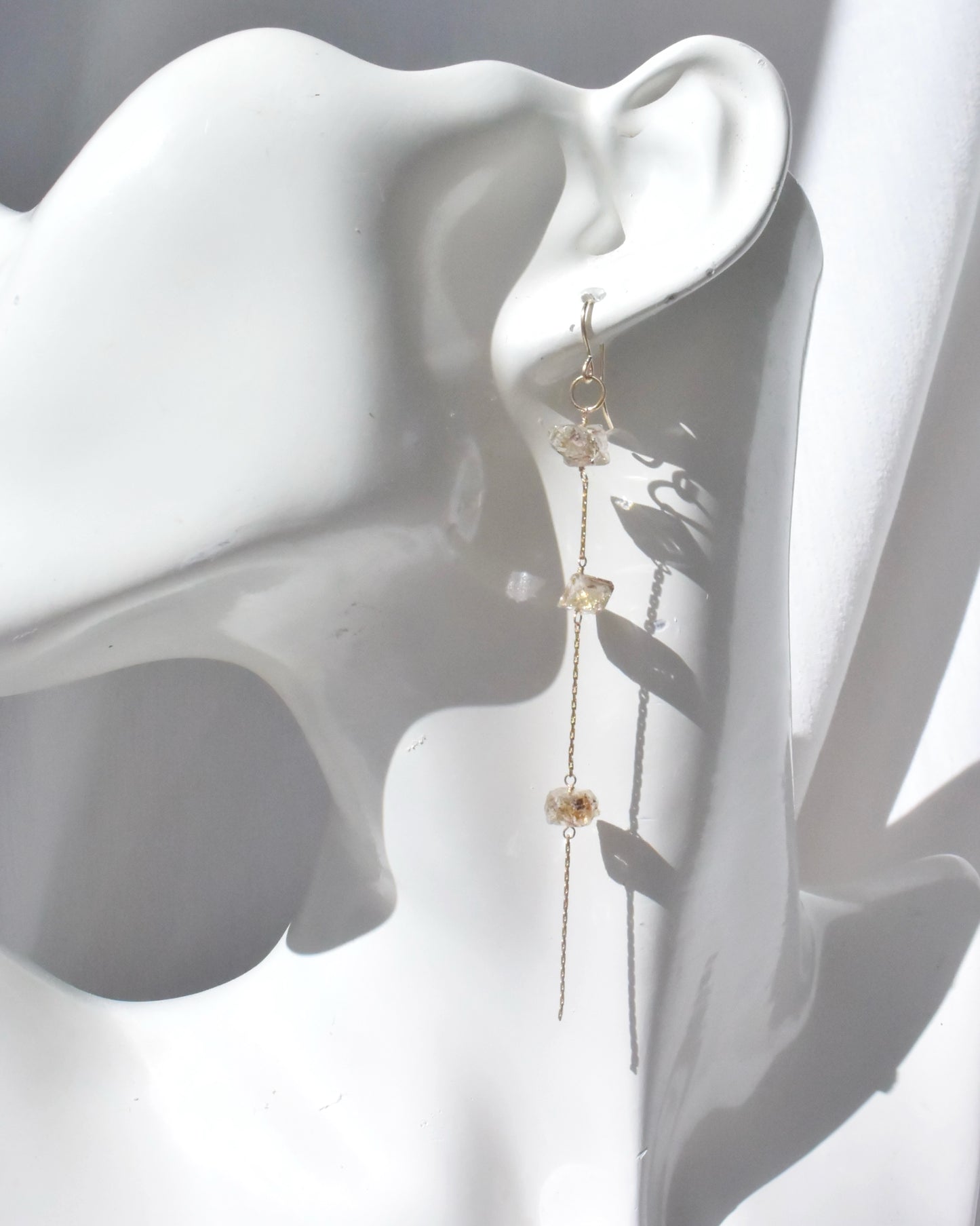 14KGF〈Oil in quartz〉Earrings