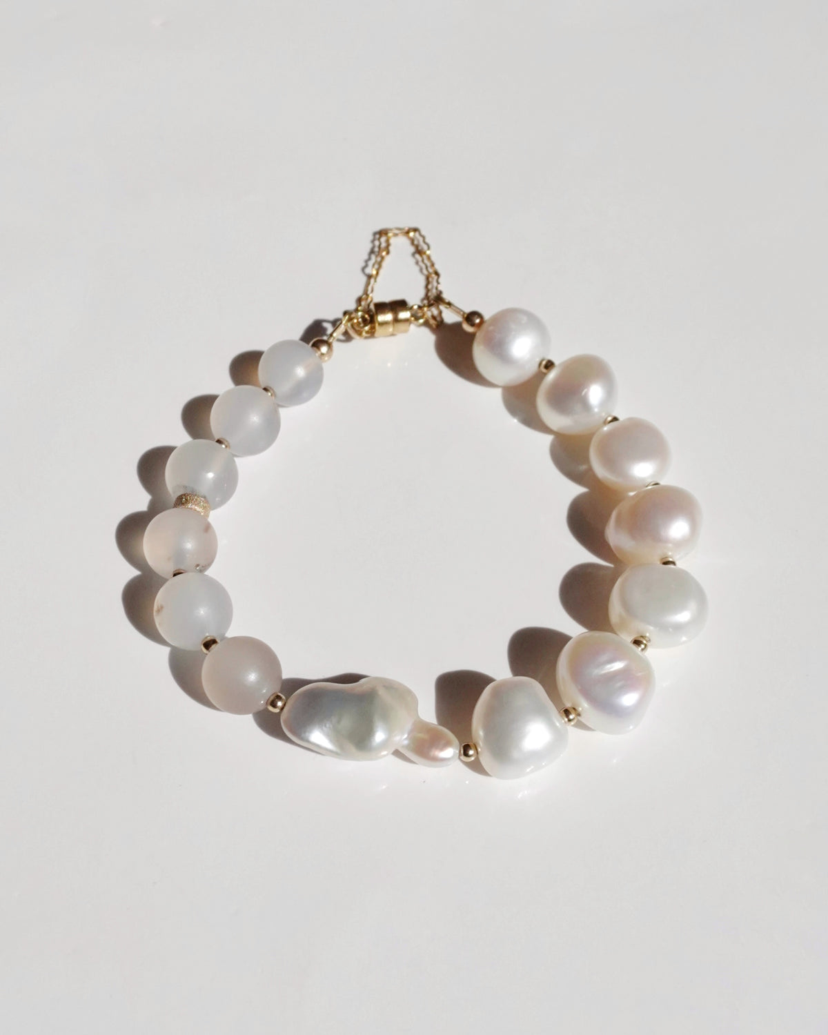 14KGF〈Magnet Bracelet〉Fresh water pearl