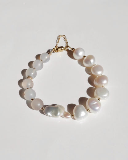 14KGF〈Magnet Bracelet〉Fresh water pearl