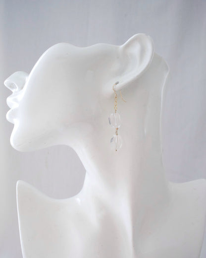 14KGF〈Crystal×Quartz〉Earrings