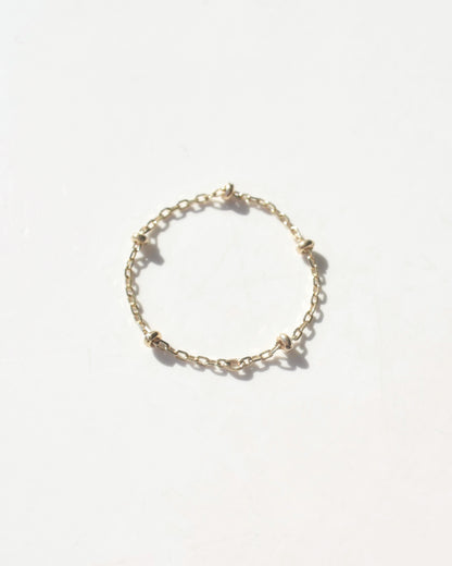 K10&K18〈Skin jewels-Chain ring-〉Golden Seed