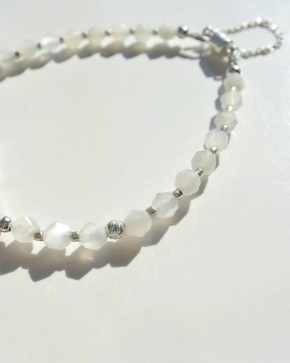 Silver〈Magnet Bracelet〉Fresh water pearl