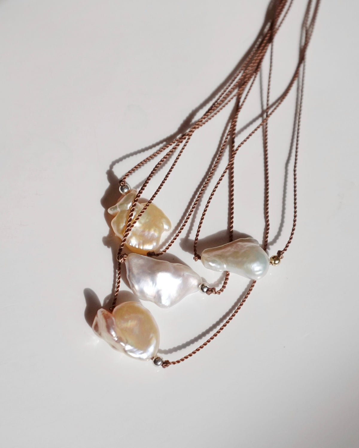 Cord〈Floating Pearl-Necklace-〉Fresh water pearl