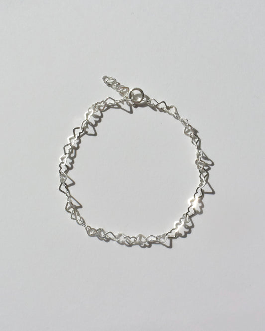 ［送料無料］Silver〈Heart chain 〉Bracelet