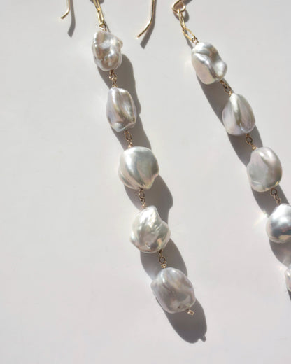 14KGF〈Fresh water pearl〉Gray-1-