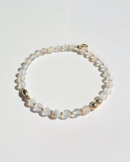 ［先行受注販売］14KGF〈Rounda -Bracelet-〉Agate