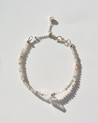 Silver〈Herkimer diamond×labradrite〉Bracelet